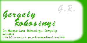 gergely rokosinyi business card